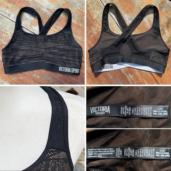 NWOT Victoria Sport “The Player” Lace Overlay Criss-cross Racerback Sports Bra - Picture 16 of 16